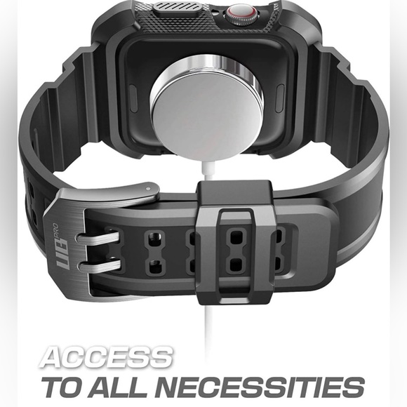 Rugged Protective Case w/Strap Bands Apple Watch Series 8/7/6/SE/5/4 [45/44mm] - Picture 4 of 7